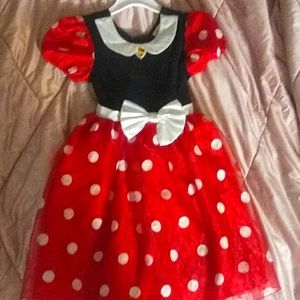 Girls Minnie Mouse dress with ears